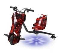 Electric Power Drift Trike, 3 Wheel Go Kart With LED Wheels, Ages 8-14 Years(E,8IN)