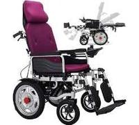 Electric Power Reclining Wheelchair - 90-180° Lie Flat Folding Car with High Back, Elderly Mobility Vehicles, Disabled Aids