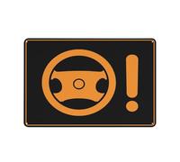 Electric Power Steering Sign 12 X 8 Inches Reflective Aluminum Metal Warning Signage With Symbol For Indoor Outdoor Use