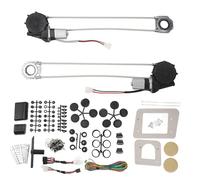 Electric Power Window Lift Regulator Conversion Kit, Power Window Conversion Kit, 2 - Door Car Trunk Pickup DC12V Universal Kit with Motors, Switches & Brackets for Manual to Elect