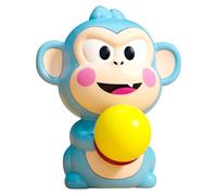 Electric Prank Ball Shooting Monkey Toy with Sound Effects Family Party Interactive Monkey Game with Card Instructions for Family Game Night