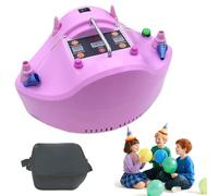 Electric Precision Balloon Pump Quantitative Balloon Inflator with Digital Timer Counter Foot Switch for Birthday & Wedding Parties,Pink(30x20x16cm)