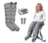 Electric Pressotherapy, 6 Cavity Lymphatic Drainage Device, Adjustable 0-240mmHg Pressure and 0-30 Min Timer, for Leg Swelling, Pain Relief and Whole Body Relaxation