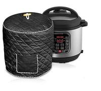 Electric Pressure Cooker Cover UCARE Waterproof Rice Cooker Cover Dust Cover for Instant Pot with Pocket Small Kitchen Appliances Black (Black, 8QT)