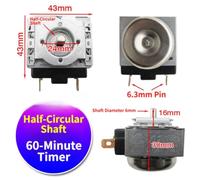 Electric Pressure Cooker Timer for Kitchen Appliances Dual Duration Settings with 15/30/60/90 Min Metal Build for Ovens and Rice Cookers User-Friendly Bell Alert System