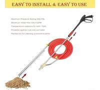 Electric Pressure Washer Wet Blast Machine Attachment, Dustless Sandblasting Kit for Rust Paint Removal, 5000 PSI 1/4" for NPT Quick Connect, Silver and Red