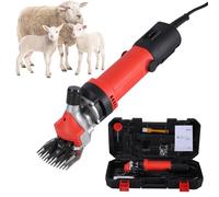Electric Professional Sheep Shears 900W, Portable Heavy Duty Livestock Clipper with 6 Speed,for Sheep Alpacas Goats red