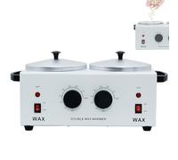 Electric Professional Wax Warming Machine, Double Wax Warmer with Adjustable Temperature, Overload Protection for Skin Body Spa, Home Beauty Spas Salons