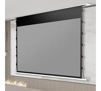 Electric Projection Screen, Ceiling-Mounted, 3D/4K Capability, Space-Saving Hidden Design, Ideal for Home Theater and Presentations