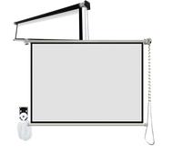 Electric Projection Screen, Portable Projection Screen16:9/4:3, Size: 60-150 Inchs, Wide Viewing Angle, Easy Installation, for Movie Gaming Business Presentations,100inch,16:9