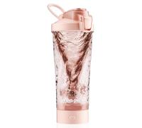 Electric Protein Shaker Bottle, 24oz Lockable Electric Blender Cup, Tritan USB Rechargeable Protein Shake Mixer, Blender Shaker Cups for Protein Shakes, Pink