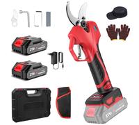 Electric Pruning Shears, 21V Cordless Secateurs with 2 Battery, Max 50mm Cutting, 700W Brushless Motor, LED Display, Safety Lock, Professional Battery Pruning Shears for Garden Orchard Tree Branch
