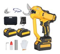 Electric Pruning Shears, 21V Cordless Secateurs with 2x3000mAh Batteries, SK5 Steel Blade, 35mm Cutting Capacity, Lightweight Tree Pruner for Garden & Orchard