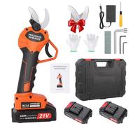 Electric Pruning Shears: 21V Portable Cordless Pruners with LCD Display 2 x 2.0Ah Battery, Max1.6 Inch (40mm) Cutting Diameter - Professional Electric Secateurs for Tree Cutter, Shrubs, Fruit Trees