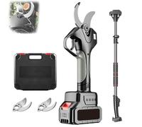 Electric Pruning Shears, 45mm Cordless Secateurs with Extension Pole, Battery and Charger Included for Gardening and Fruit Trees