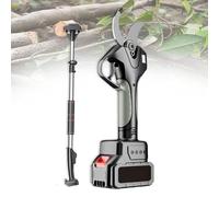 Electric Pruning Shears - 50mm Cordless Professional Garden Pruners with 2.15m Telescopic Pole, LCD Display, Rechargeable Lithium Battery, 2 Batteries