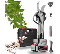 Electric Pruning Shears, 50MM Professional Electric Pruning Shears with 2.1M Telescopic Pole, Long Reach Pruner Branch Scissors, Cordless Pruning Shears for Pruning Trees