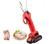 Electric Pruning Shears, Cordless 21V Bone Shears with Anti-Slip Handle, Fast Cutting, Replaceable, Strong Bite Force, Easy Maintenance for Food and Poultry