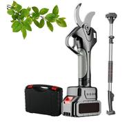 Electric Pruning Shears Cordless Branch Cutter with 7.1ft Extension Rod & 2 Batteries for Tree Trimming, 2in Cutting Diameter