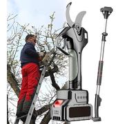 Electric Pruning Shears, Cordless Branch Cutter with LCD Display, Brushless Motor, Includes 2 Rechargeable Batteries for Effortless Tree Trimming and Gardening