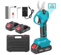 Electric Pruning Shears, Cordless Electric Scissors with 2 x 1500mAh 21V Batteries, 25mm Cutting Diameter, LCD Display, Brushless Motor Electric Secateurs for Garden Orchards Pruning Branches