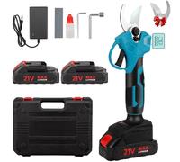 Electric Pruning Shears Cordless Electric Scissors with 2Pcs 21V Rechargeable Batteries, Brushless Motor, LCD Display, 30mm Cutting Diameter Portable Secateurs for Garden Orchards to Pruning Branches