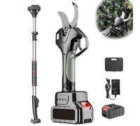 Electric Pruning Shears, Cordless Hand-held Lithium Power Scissors with Detachable Battery and Telescopic Pole for Cutting 1.8IN Branches, Ideal for Gardening