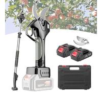 Electric Pruning Shears - Cordless Scissors with Rechargeable Batteries, Telescopic Pole, 50mm Cutting Diameter - Ideal for Garden and Tree Branch Pruning