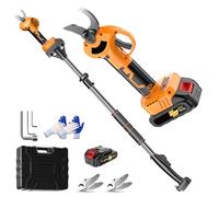 Electric Pruning Shears, Cordless Secateurs with Telescopic Rod, 30mm Cutting Diameter, Garden Pruner for Trees and Orchards