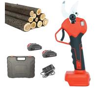 Electric Pruning Shears Heavy Duty Garden Tool Cordless Electric Secateurs 30mm Cutting Diameter Rechargeable Battery 2PCS, for Orchard and Garden Use 2 Batteries