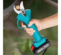 Electric Pruning Shears, Professional Cordless Garden Trimmer Secateurs, 30mm Cutting Diameter Tree Secateurs Pruner for Hedge, Branch, Fruit Tree, Orchard (2 Battery)