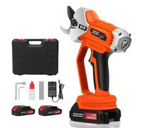 Electric Pruning Shears with 2Pcs 2.0Ah Batteries, 21V Professional Brushless Secateurs Garden Pruner with 35mm Cutting Diameter and LCD Display, for Gardening Tree Branch