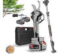 Electric Pruning Shears with Extendable Handle, 50mm Cutting Diameter, Brushless Motor, LCD Display, Cordless Battery Powered for Branches and Garden Trimming