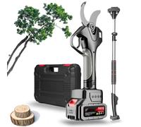 Electric Pruning Shears with Extension Pole, Cordless High Reach Pole Pruner for Hedge, Bush, and Orchard Trimming