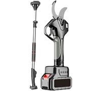 Electric Pruning Shears with Rechargeable Battery and High Reach Extension Pole, 4-6 Hours Working Time, Ideal for Outdoor Orchard Pruning and Branch Cutting