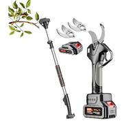 Electric Pruning Shears with Telescopic Pole, Cordless Long Reach Branch Scissors for Effortless Hedge and Bush Trimming