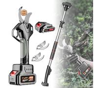 Electric Pruning Shears with Telescopic Pole for Gardening, Cordless Branch Cutter with 45mm Cutting Diameter