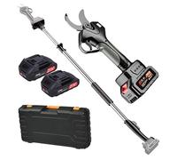 Electric Pruning Shears with Telescopic Pole, Long Reach for Hedge and Bush Trimming, 10-12 Hours Battery Life