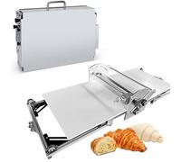 Electric Puff Pastry Sheeter Machine with Adjustable Thickness for Croissants, Pizza, and Pasta, Non-Stick PP Surfaces, Compact and Easy to Use