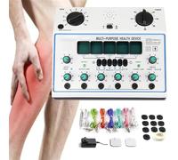 Electric Pulse Acupuncture Machine - 6 Output Channel Physiotherapy Massager Instrument Care Kit for Electro Therapy