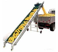 Electric PVC Inclined Belt Conveyor 40cm Wide x 2m Long Ideal for Agricultural Products & Corn Packaging Material Handling & Production Machine.