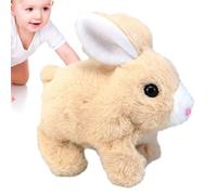 Electric Rabbit Toy - Interactive Electronic Plush Bunny, Walking Barking Mouth Moving Wiggle Ears | Long Lasting Easter Birthday Gift for Girls Boys Kids Toddlerrs Playroom Fun Collectibble Pet Toy
