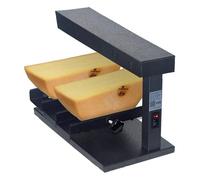Electric Raclette Cheese Melter Machine Commercial Grill Rapid Heating Grill, Melting 650W Heater 2 Pieces of Tiltable Adjustable Wheel