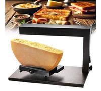 Electric Raclette Cheese Melter with Double Heating Area, Rapid Heating Grill for Traditional Raclette, Even Melting Machine