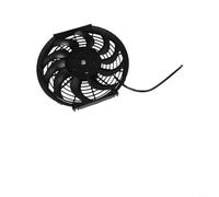 Electric Radiator Cooling Fan 12V 80W 12 Inch Curved Blade ABS Steel Low Noise for Car Air Conditioning Condenser Push Pull Type with Mounting Kit