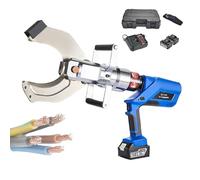 Electric Ratchet Cable Cutter - 18V Battery Operated Cutting Tool for Copper, Aluminum, and Armored Cables - Hydraulic Scissors with 4.0Ah Battery