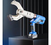 Electric Ratchet Cable Cutter - Rechargeable Wire Cutter with LED Display, Portable Aluminum Gear Scissors for Cutting Armored Cable, High Force Capacity