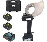 Electric Ratchet Shears, Ratchet Wire Cutter for Aluminum and Copper Cables, Includes 2 Rechargeable Batteries, Ideal for Industrial and Electrical Use