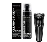 Electric Razor Cleaner Spray - 100ml Cleaning for Lubricant Solution | Fast Stain Removal Formula with Anti Rust Protection, Shaver Maintenance Fluid for Men Home Travel Use