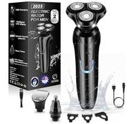 Electric Razor for Men, 2023 Men’s Electric Shavers Rotary Replacement/Waterproof/Rechargeable, Electric Shaver for Men Cordless Floating Head Replaceable Blades, Portable Travel Razor Idea Men Gift